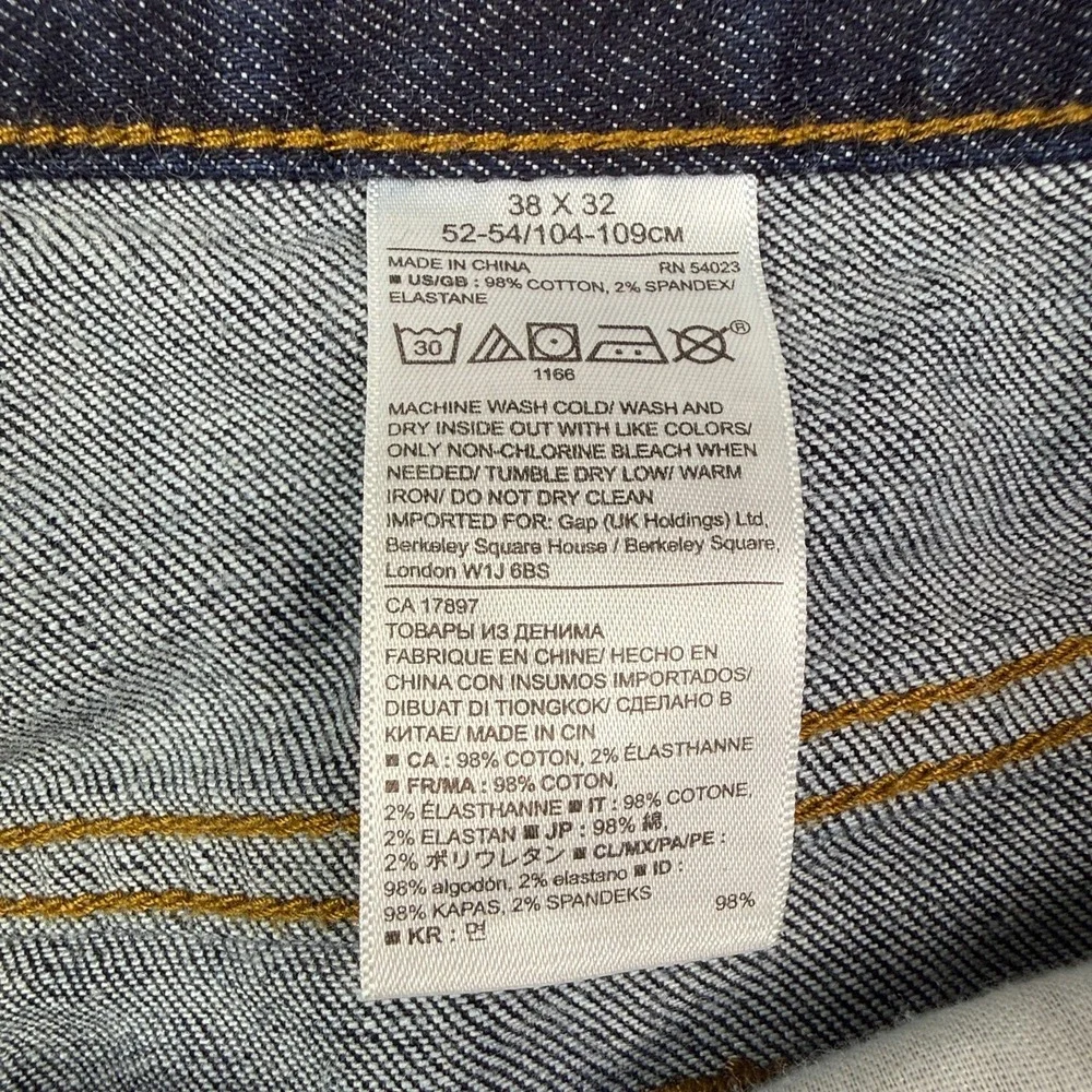 Banana Republic Jeans Mens 38x32 Slim Fit Straight Leg Dark Wash Stretch Denim